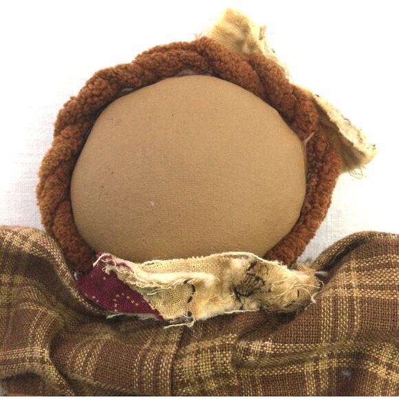 Vintage Handmade Collectible Primitive Folk Art Raggedy Ann Rustic 11" Rag Doll - Picture 6 of 13